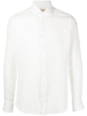 Xacus long-sleeved cotton shirt - White