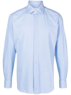 Xacus pinstripe cutaway-collar shirt - Blue