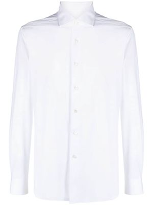 Xacus slim-cut poplin shirt - White