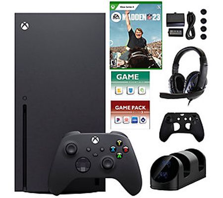 Xbox Series X 1TB Console w/ Madden NFL 23, Acc & Vouchers
