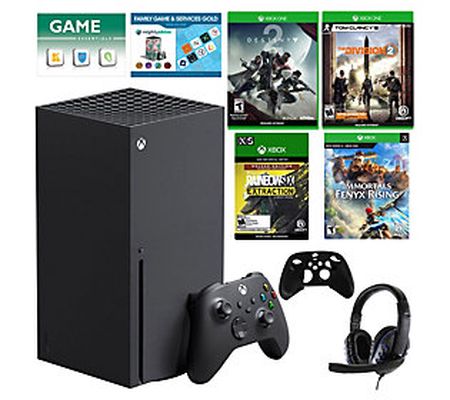 Xbox Series X Console w/ 4 Games, Accesories & 2 Vouchers