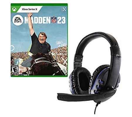 Xbox Series X Madden NFL 23 Game w/ Universal H eadset