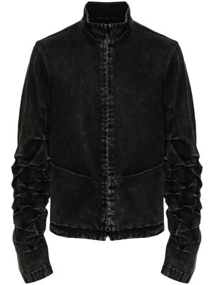 Ximon Lee gathered-detail denim jacket - Black