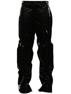 Ximon Lee gathered-detail straight-leg trousers - Black