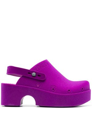 XOCOI embossed-logo detail slippers - Purple