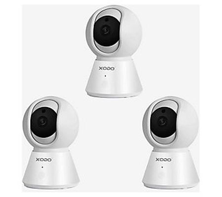 XODO Set of 3 Security Camera 1080p, 2-Way Audi o, Night Visio