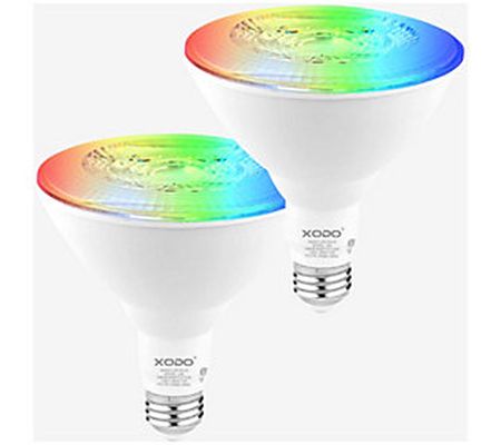 XODO Smart Floodlight LED Bulb 2-Pack Multi Col or WiFi E26 11W