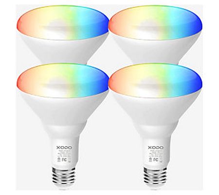 XODO Smart Floodlight LED Bulb 4-Pack Multi Col or WiFi E26 11W