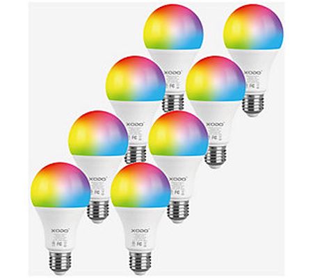XODO Smart LED Light Bulb 8-Pack Change Color V ia Wi-Fi E26 9