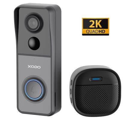 XODO Smart Video Doorbell Wi-Fi 2K HD Wireless Security Camera