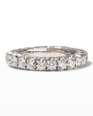 Xpandable 18k White Gold 1-Row Round Diamond Ring, Size 6-8.75