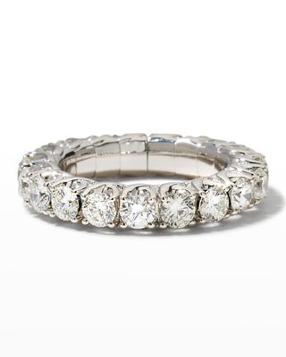 Xpandable 18k White Gold Diamond Ring, Size 8.25