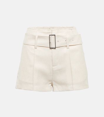 Xu Zhi Belted linen shorts