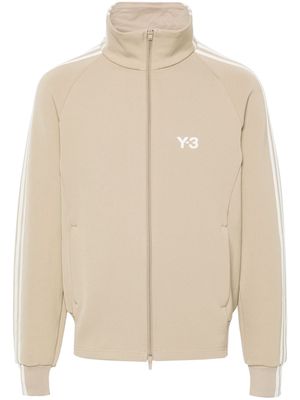 Y-3 3-Stripes logo zip-up sweatshirt - Neutrals