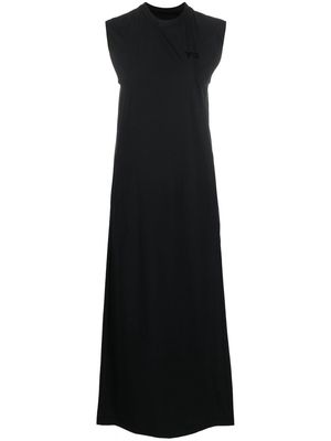 Y-3 3-stripes sleeveless maxi dress - Black