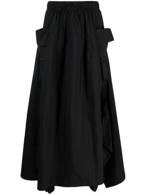 Y-3 A-lien flared maxi skirt - Black
