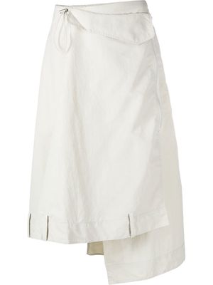 Y-3 asymmetric midi skirt - Grey