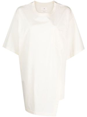Y-3 asymmetric short-sleeve T-shirt - White
