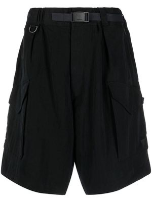 Y-3 belted Bermuda cargo shorts - Black