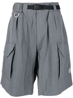 Y-3 belted Bermuda cargo shorts - Grey