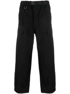 Y-3 belted-waist wide-leg trousers - Black