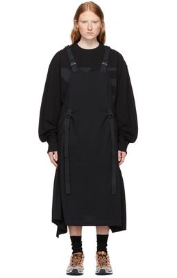 Y-3 Black Cotton Midi Dress