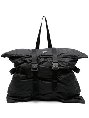 Y-3 buckled ripstop backpack - Black