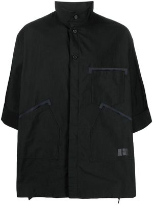 Y-3 button-fastening short-sleeve shirt - Black