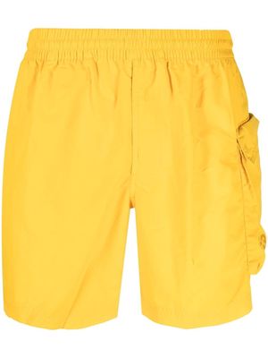 Y-3 cargo-pocket swim shorts - Yellow