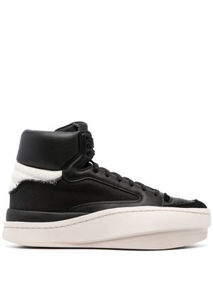 Y-3 Centennial panelled leather sneakers - Black