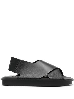 Y-3 chunky leather sandals - Black