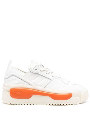 Y-3 colour-block lace-up sneakers - White