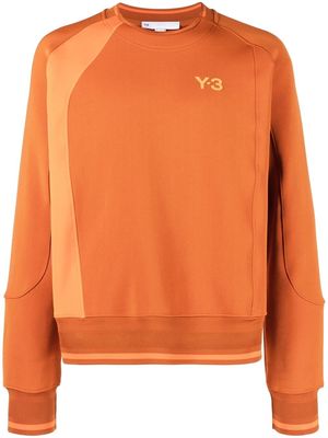 Y-3 contrast-panel detail sweatshirt - Orange