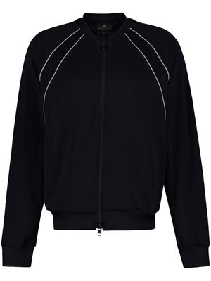 Y-3 contrasting-trim bomber jacket - Black