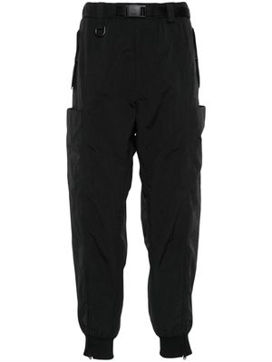 Y-3 crinkled track pants - Black