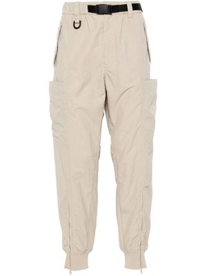 Y-3 crinkled track pants - Neutrals