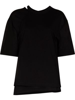 Y-3 cut-out short-sleeve T-shirt - Black