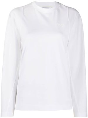 Y-3 double layered long sleeved T-shirt - White
