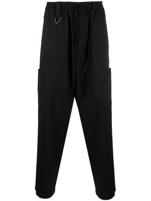 Y-3 drawstring-fastening waistband trousers - Black