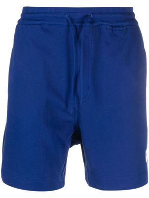 Y-3 drawstring organic cotton track shorts - Blue
