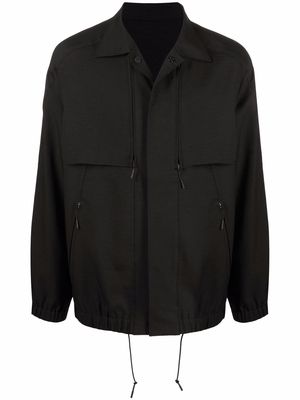 Y-3 drawstring shirt jacket - Black