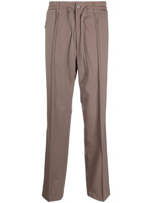 Y-3 drawstring straight-leg trousers - Grey
