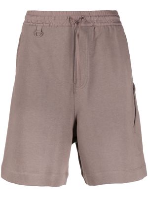 Y-3 drawstring waist track shorts - Grey