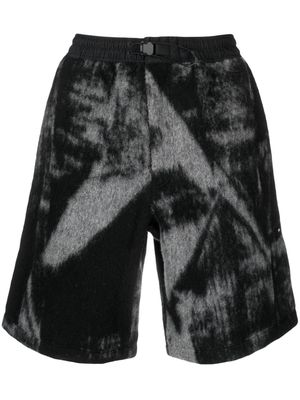 Y-3 drawstring wool-blend shorts - Black
