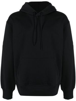 Y-3 drop-shoulder drawstring hoodie - Black