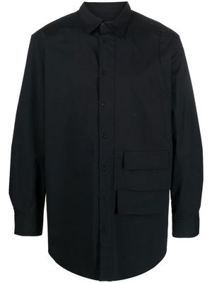 Y-3 flap-pocket detail shirt - Black