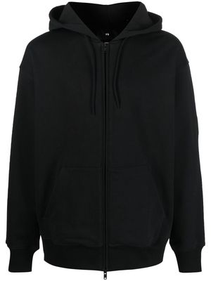 Y-3 front zip fastening hoodie - Black