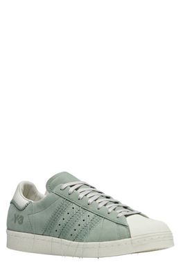 Y-3 Gender Inclusive Superstar Sneaker in Silver Green/White/Brown