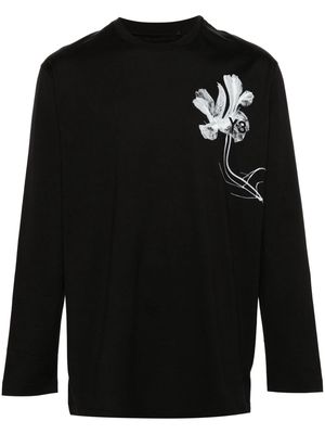 Y-3 GFX floral-print cotton T-shirt - Black