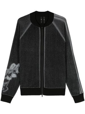 Y-3 GFX ribbed cardigan - Black